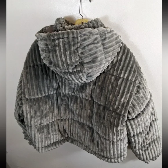 NWT American Eagle Outfitters Gray Fleece Jacket Size S - Picture 2 of 5